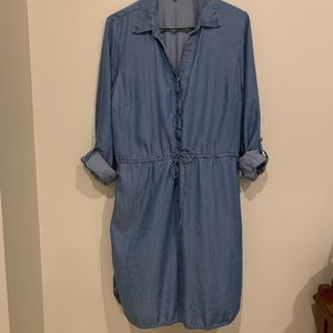 Chambray collared dress